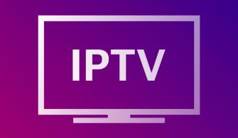 IPTV resolution presentation TV nameplates of white gradient color on gradient background. TV symbols and icons. Vector.