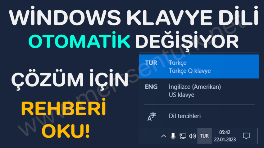 Windows Klavye Dili Otomatik Değişiyor Kesin Çözüm