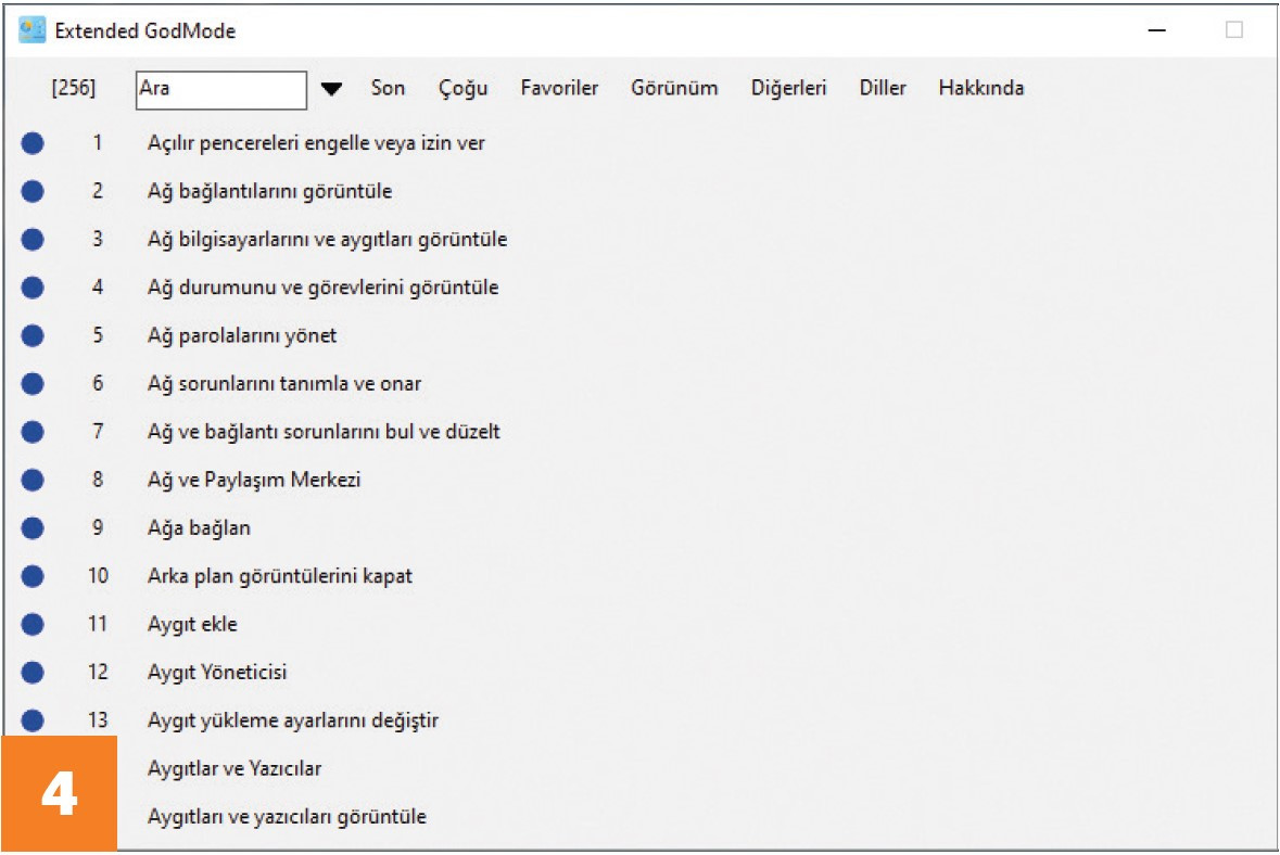 Windows'ta sistem fonksiyonlarına hızlı erişim: Tanrı Modu (God Mode) nasıl çalışır?