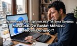 explorer.exe tıklama sorunu